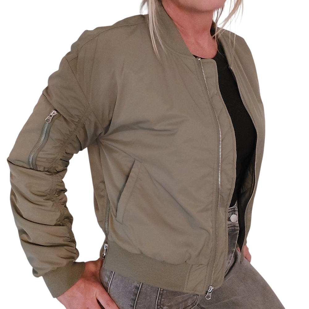 Z Supply Green Suri Bomber Women's Jacket Size S - Picture 3 of 10